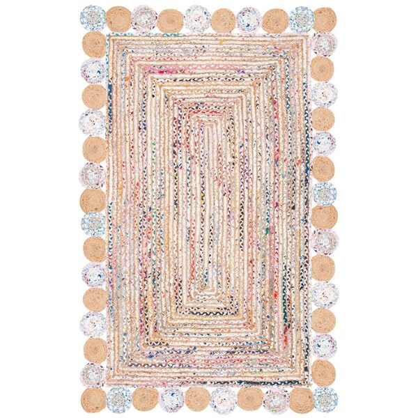 Safavieh 5 x 7 ft. Cape Cod Hand Woven Rectangle Rug Beige & Multi Color CAP201B-5OV - main